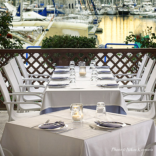 Olympia Mare restaurant,Gouvia marina, Corfu island Greece